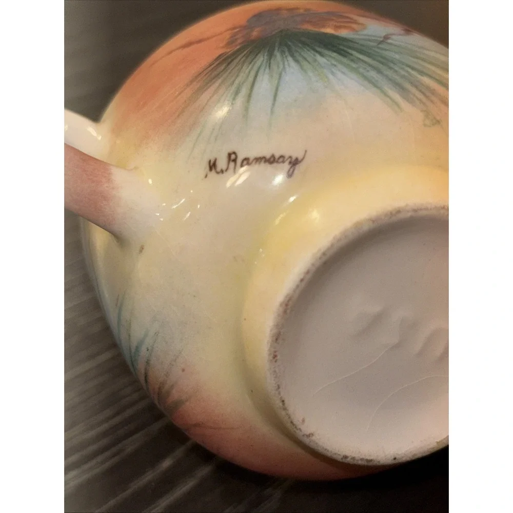 Hand Painted Sugar‎ Bowl Vintage Made USA